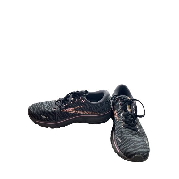 Brooks Ghost 15 woman’s Black Leopard Running Sneakers Shoes Size 9B SKU 8686 - Picture 2 of 14